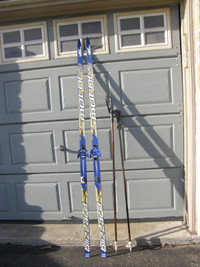 X-country skis, poles