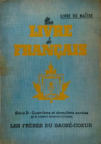 Antiquité 1949 Collection Mon livre de français Livre du maître