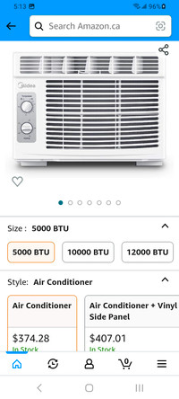 Midea 5000 BTU window air conditioner.  Brand new in box.