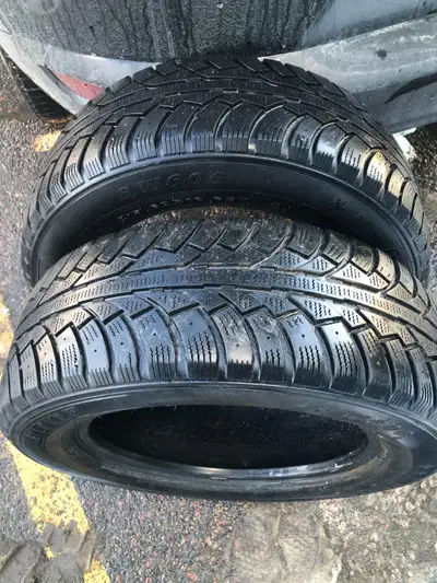 2 Winter tires 215 R60 16 - $75 O.B.O Plus 2 All Season tires - $75 O.B.O 3/4 full tread 216 R60 16...