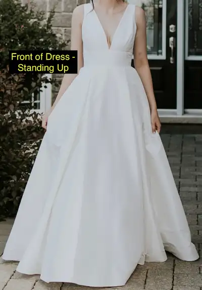 GREAT CONDITION A-LINE WEDDING DRESS - 26" WAIST WITH POCKETS, View more