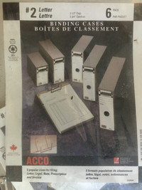 NEW Acco Binding Cases - #2 Letter - 6 Pack