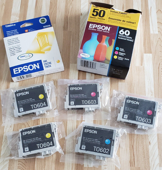 Epson T060 cartridges/cartouches 3 colours in Printers, Scanners & Fax in Gatineau