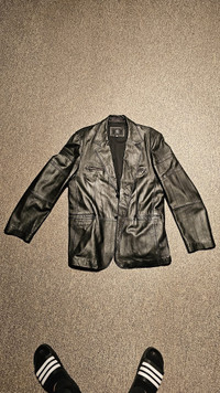 Men leather 100% jacket XXL manteau en cuir