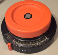 Vintage Rare SALTER Kitchen Scales Orange & Black