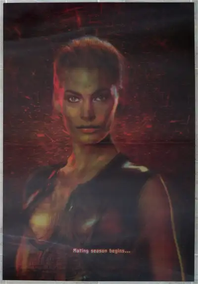 Original heavy plastic Species 2 lenticular movie poster from 1998. Poster has a 3D look and changes...