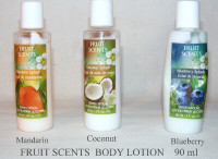 Body Splash 3 bottles Fruit Scents Mandarin, Coconut, Blueberry