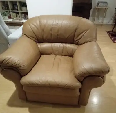 Comfy Leather Arm Chair, View more