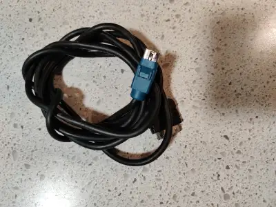 Old school ipod connector for various car decks. This cable in particular was hooked up to an Alpine...