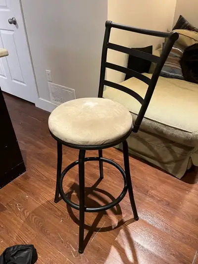 2 Swivel Bar Stools – 29” High Back – Good Condition, View more