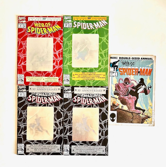 Lot: 5 Marvel Web of Spider Man 30e anniversaire + double sized dans Art et objets de collection  à Longueuil/Rive Sud