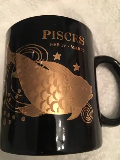 Pisces ( feb19, mar 20) mug , new great bd Day gift