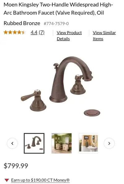 Brand new in box Two-Handle Widespread High-Arc Bathroom Faucet Oil rubbed bronze Retails for $799.9...