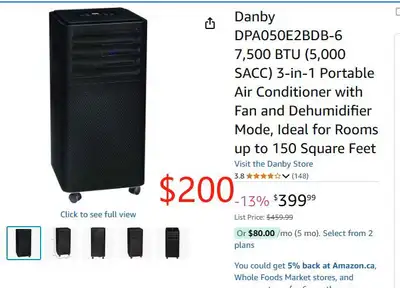 Danby Portable Air Conditioner, View more
