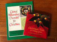 2 Chrismas Decorating Books - Colonial Williamsburg Trees Craft