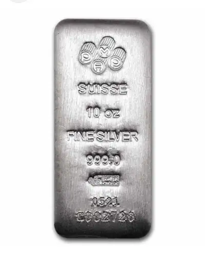 10oz PAMP Suisse .999 fine SILVER BAR