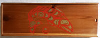 CEDAR SALMON BOX with HAIDA ART 19" x 6.5" x 2"