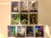 2022 Bowman Chrome Paper Base Refractors and Parallels Baseball 