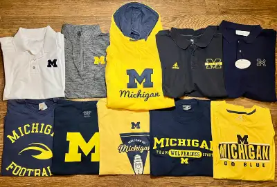 University of Michigan Wolverines Apparel Shirts Polos Hoodie, View more