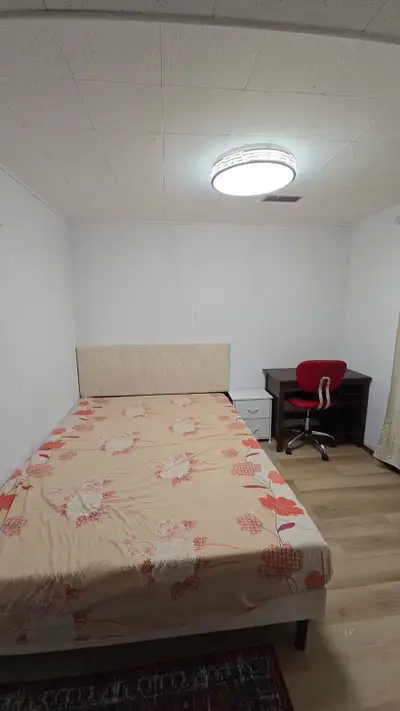 I’m offering a fully furnished bedroom for rent in a basement with one other couple already living i...