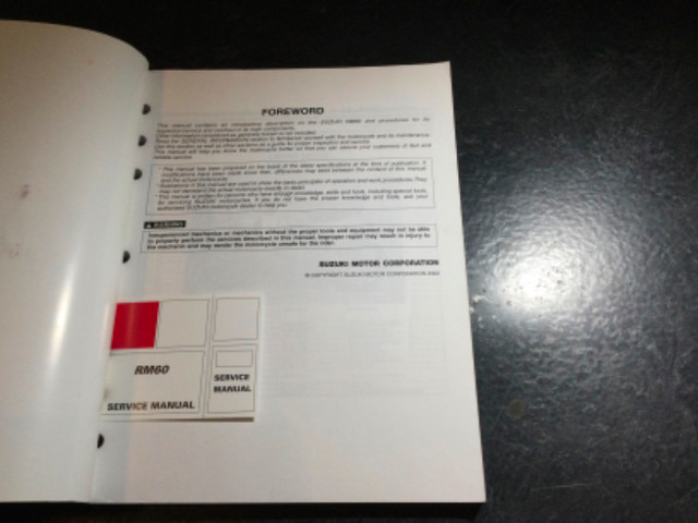 2003-2004 Suzuki RM60 Service Manual in Non-fiction in Parksville / Qualicum Beach - Image 4