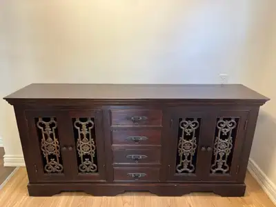 Wood Sense 6.5ft Hand-Carved Sideboard / Credenza / Media Buffet, View more