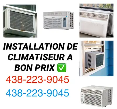 ✅ Installation de climatiseur de fenêtre – Service rapide et efficace ✅ installation air climatisé ,...