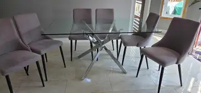 Dining table and chairs , View more