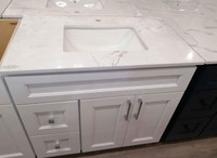 Bathroom Vanity and Quartz Countertops 