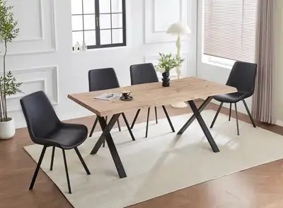 Contemporary Rectangular Dining Set for Home, View more