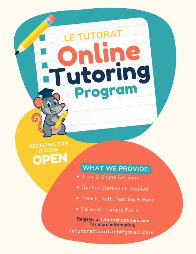  Le Tutorat Personalized Online Tutoring for Your Child!