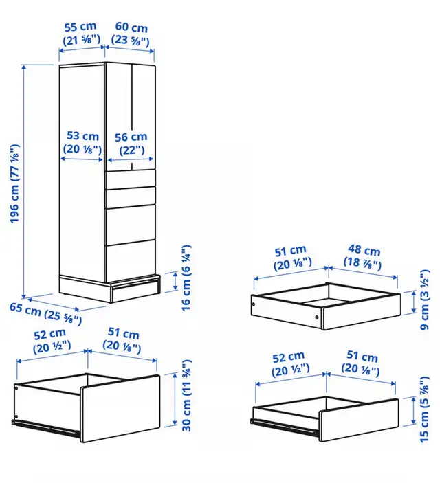 IKEA SMÅSTAD / UPPFÖRA Wardrobe Storage Cabinet in Dressers & Wardrobes in Oshawa / Durham Region - Image 6