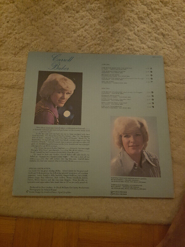 Carroll Baker vintage LP record in Other in City of Toronto - Image 2