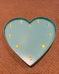 Bouclair Heart Wall Light up Decor & Pillow