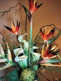 Flowers arrangement with vase