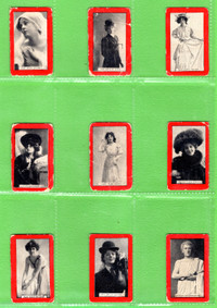 1903 American Tobacco Cigarette Card Actors & Actresses RED LOT