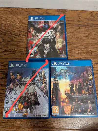 Selling used PS4 games: (If ad is up, it is available) Kingdom Hearts 3 / III - $8