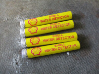 1995 SHELL ENGLAND WATER DETECTOR IN METAL TUBE $5 EA. GAS OIL