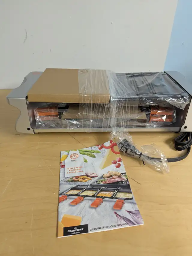 MasterChef Dual Cheese Raclette Table Grill w Non-stick Grilling in Toasters & Toaster Ovens in Mississauga / Peel Region - Image 3