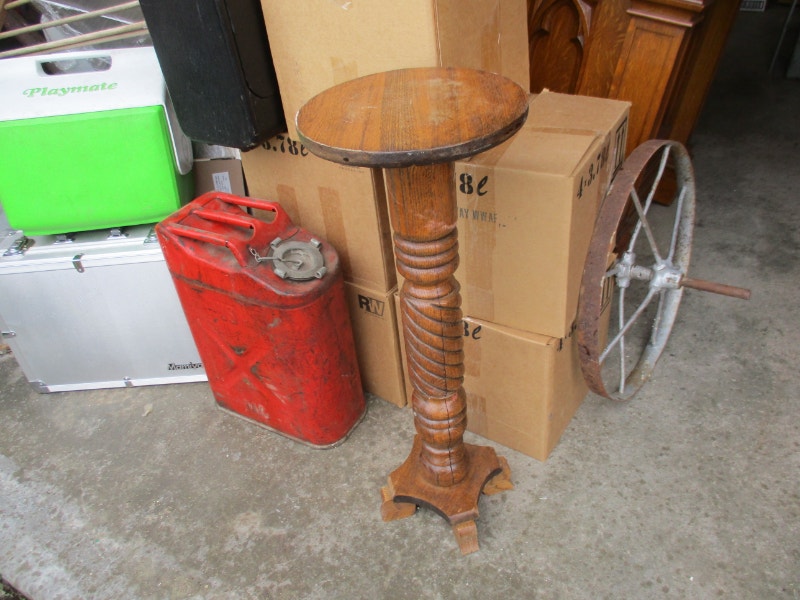 1920s FANCY BASE OAK ALL WOOD FERN PLANT STAND 80 VINTAGE Arts