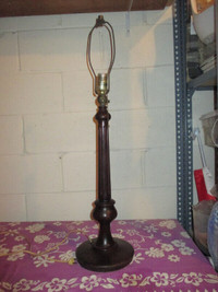 Dark Wood Table Lamp