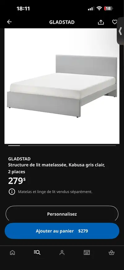 Structure de lit QUEEN – style IKEA, View more