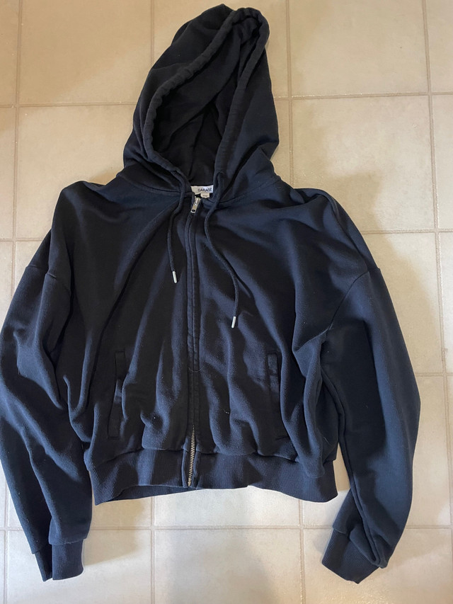 Full zip Garage hoodie• medium • blackSmoke free home Pick up ca in Women's - Tops & Outerwear in North Bay