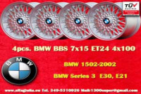 4 pcs. wheels BMW x spoke 7x15 ET24 3 E21, E30