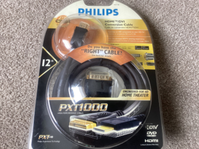 HDMI to DVI Conversion Cable…New…Philips. in Cables & Connectors in Oshawa / Durham Region