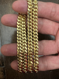 22” 10k SOLID Gold Miami Cuban Necklace Chain 53.13 _gm