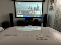 BenQ full HD 3D projector and fixed cinema screen bundle