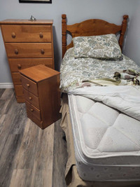 Twin bed , dresser ,night table
