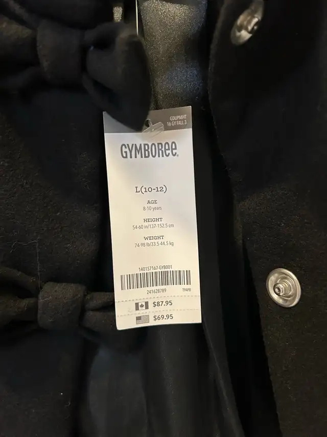 Gymboree Black Coat in Kids & Youth in Ottawa - Image 3