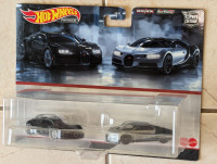 Hot Wheels Premium Bugatti Chiron and Veyron 2 Pack